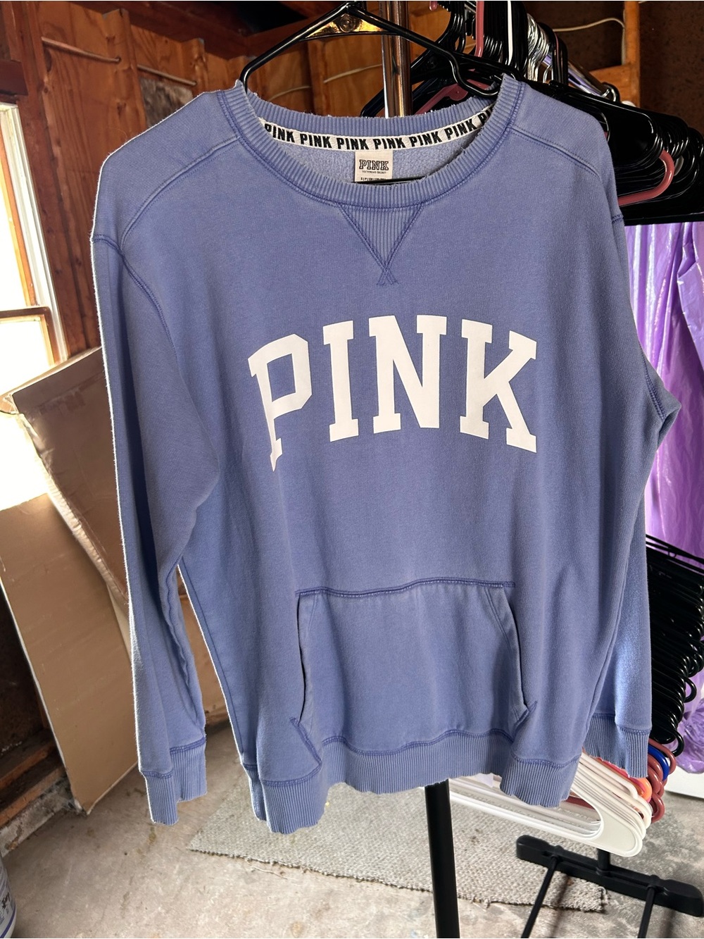 PINK Victoria's Secret Lavender Crewneck Sweatshirt